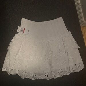 Michael Kors White Eyelet Mini Skirt